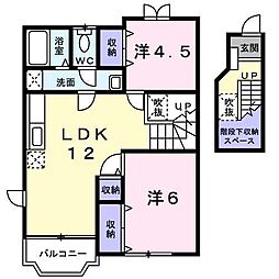 プレ・アヴニールC 2LDKの間取図画像