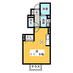 ヴィレッジ知多 ワンルームの間取図画像