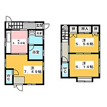 ＭＴＤ66  ｜ 岐阜県瑞浪市寺河戸町（賃貸一戸建3K・2階・62.10㎡） その2