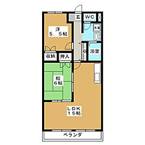 エレガンス生田  ｜ 岐阜県多治見市生田町５丁目（賃貸マンション2LDK・3階・58.55㎡） その2