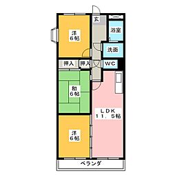 クレールメゾン 3LDKの間取図画像