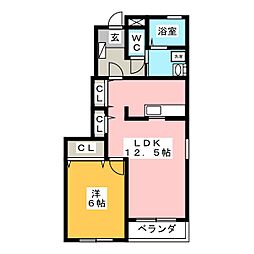 間取図画像 1LDK
