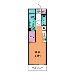 フィレンツェ2 ワンルームの間取図画像