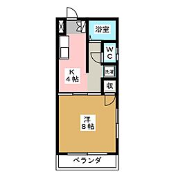 パストラルM 1Kの間取図画像