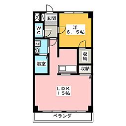アメニティハウス 1LDKの間取図画像
