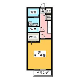 エスジーアール 1Kの間取図画像