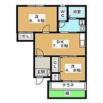 Blue Wood  ｜ 岐阜県関市平成通１丁目（賃貸マンション2DK・1階・51.59㎡） その2