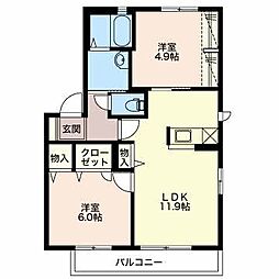 間取図画像 2LDK