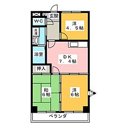 Tビル 3DKの間取図画像