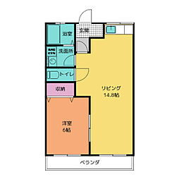パークタウン1 1LDKの間取図画像