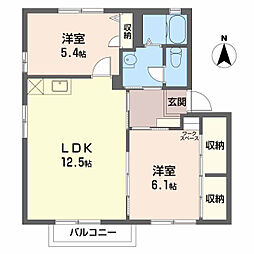 ツインセフィラC 2LDKの間取図画像