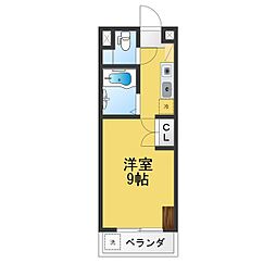 メゾンROOTS ワンルームの間取図画像