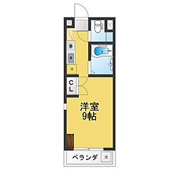 メゾンROOTS ワンルームの間取図画像