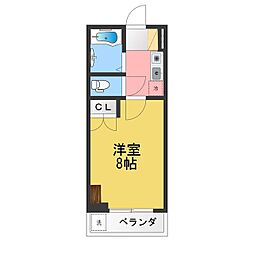 メゾンROOTS 1Kの間取図画像