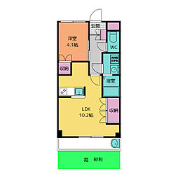 WisteriaVillage 1LDKの間取図画像