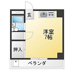 J・Yビル ワンルームの間取図画像