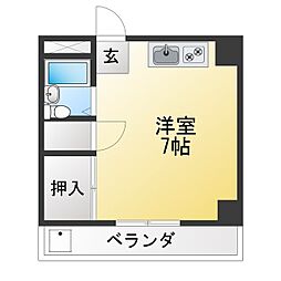 J・Yビル ワンルームの間取図画像
