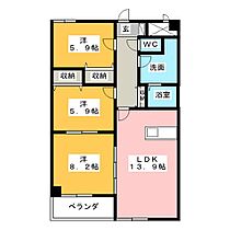 ときわヒルズ  ｜ 三重県四日市市ときわ５丁目（賃貸マンション3LDK・1階・74.90㎡） その2