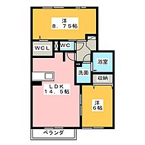 リバティープレイス　Ｃ棟  ｜ 三重県三重郡菰野町大字菰野（賃貸アパート2LDK・2階・64.17㎡） その2