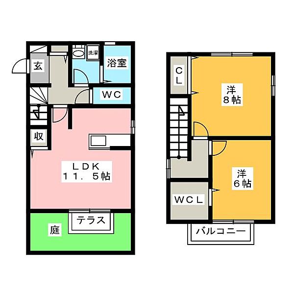 波木南台貸家　Ａ ｜三重県四日市市波木南台３丁目(賃貸一戸建2LDK・1階・66.20㎡)の写真 その2