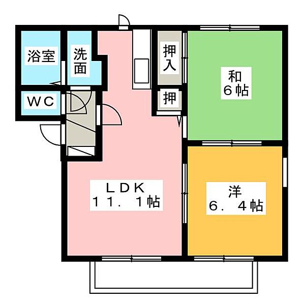 ラローズ　Ｂ ｜三重県四日市市東日野町(賃貸アパート2LDK・2階・50.90㎡)の写真 その2