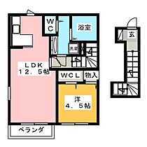 サンシエール中川原　弐番館  ｜ 三重県四日市市中川原１丁目（賃貸アパート1LDK・2階・45.74㎡） その2