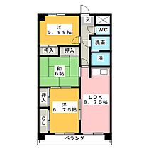 レジデンスロックフェラー  ｜ 三重県四日市市伊倉１丁目（賃貸マンション3LDK・6階・66.95㎡） その2