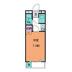 ヴィーブルハウス 1階1Kの間取り