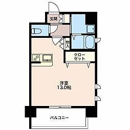 鵜の森レジデンスＵＲＢＡＮ　ＳＴＡＧＥ30 5階ワンルームの間取り