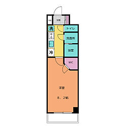 S-RESIDENCE四日市市堀木amante(アマンテ) 1Kの間取図画像