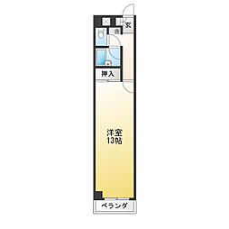シティ堀木 1Kの間取図画像