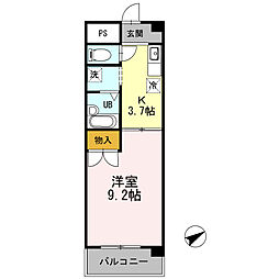 BelleDemeure 1Kの間取図画像