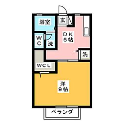 エスパシオ宮前 1DKの間取図画像