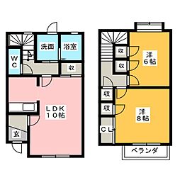 プリメーラE 2LDKの間取図画像