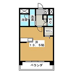 リュミエールメゾン ワンルームの間取図画像