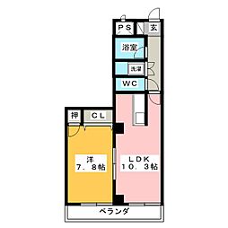 VIPIN太平洋ノースヒルズ 1LDKの間取図画像