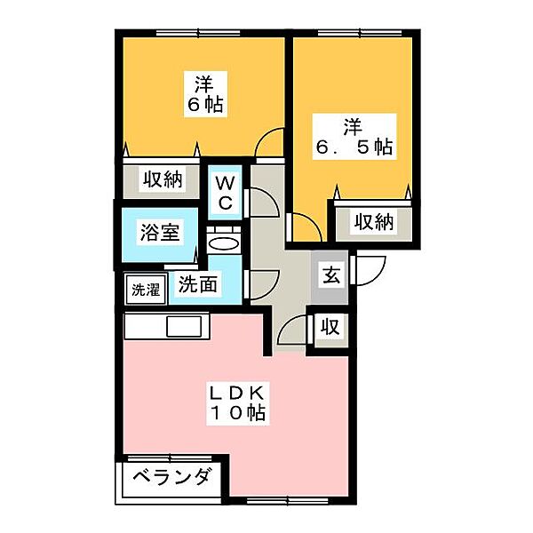 メゾン・ド・ソレイユ ｜三重県三重郡川越町大字当新田(賃貸アパート2LDK・2階・51.15㎡)の写真 その2