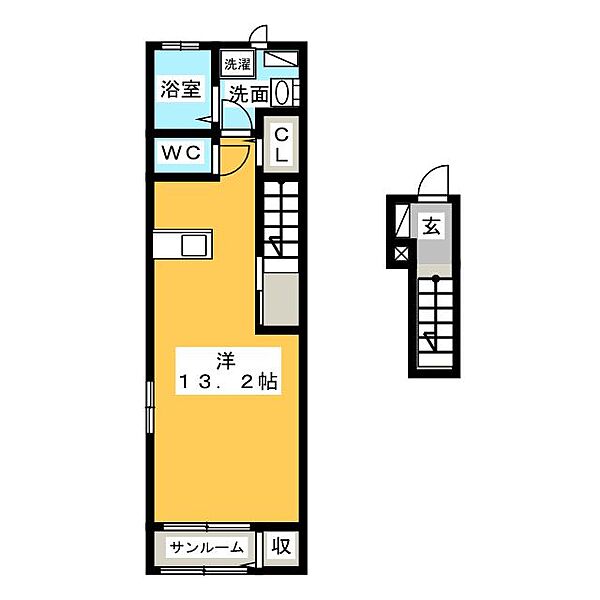 サンライズ川越Ｂ ｜三重県三重郡川越町大字南福崎(賃貸アパート1K・1階・40.74㎡)の写真 その2