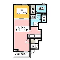 カーサ　ラピタ  ｜ 三重県三重郡朝日町大字縄生（賃貸アパート1LDK・1階・37.13㎡） その2