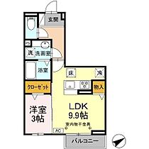 D-chambre松寺 206 ｜ 三重県四日市市松寺１丁目11-2（賃貸アパート1LDK・2階・35.22㎡） その2