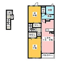 メゾン　ド　ノール  ｜ 三重県三重郡川越町大字北福崎（賃貸アパート2LDK・2階・59.14㎡） その2