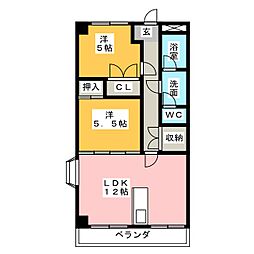 祥庵21 2LDKの間取図画像