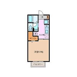 モナリエまきの木台 1Kの間取図画像