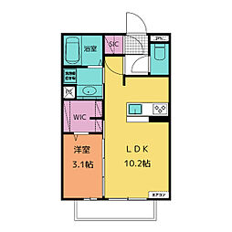 PARC SOLEIL 1階1LDKの間取り