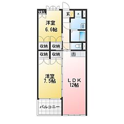 緑庵 2LDKの間取図画像
