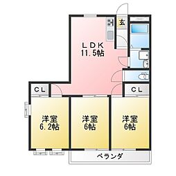 Maisonsorgente 3LDKの間取図画像