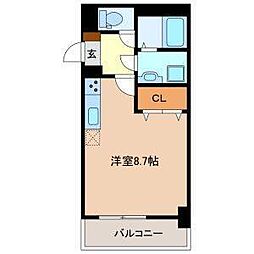 セレッソ川越 1Kの間取図画像