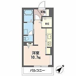 グランエクラージュ ワンルームの間取図画像
