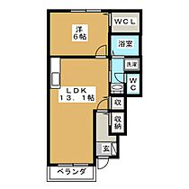 プラシード平和Ａ  ｜ 三重県津市河芸町一色（賃貸アパート1LDK・2階・46.41㎡） その2