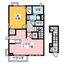 プロムナード脊振  ｜ 三重県津市河芸町上野（賃貸アパート1LDK・1階・46.09㎡） その2